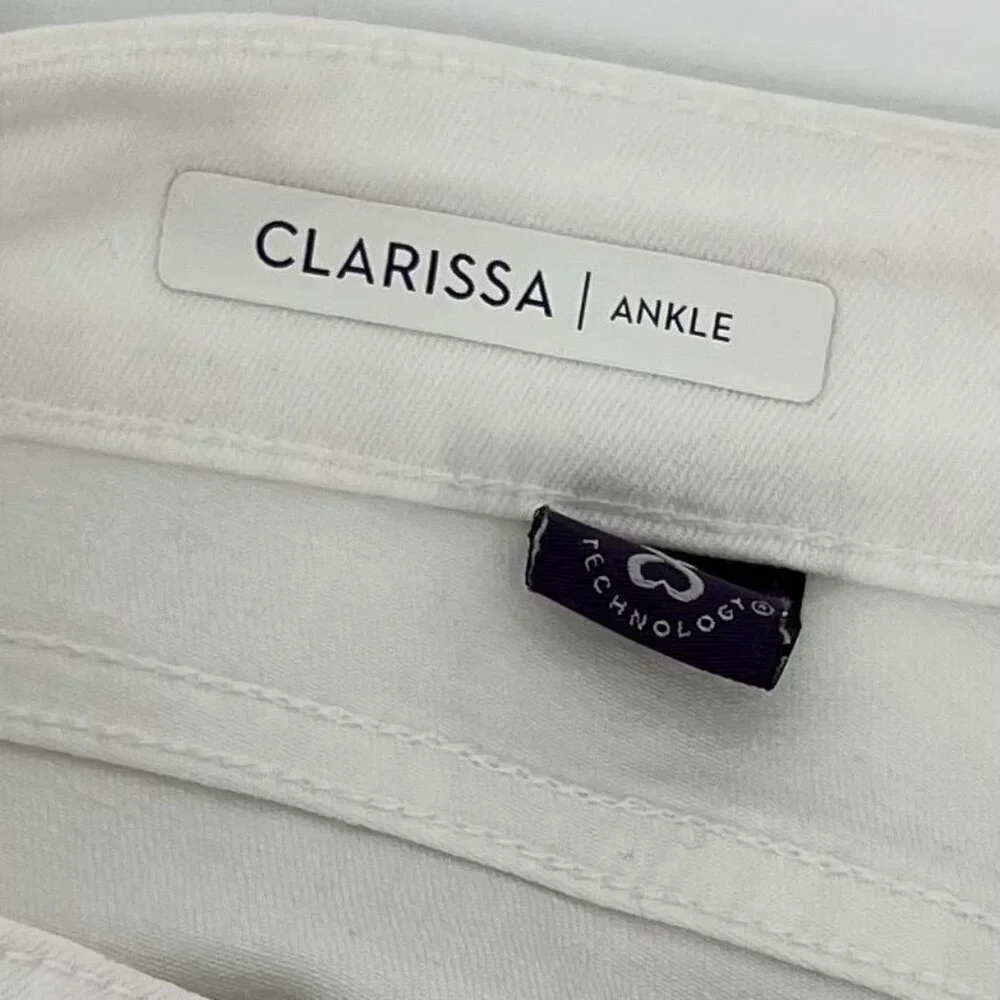 NYDJ Womens Clarissa Ankle Skinny Jeans Size 10 White Denim Lift Tuck Stretch US
